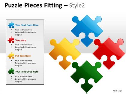 Puzzle pieces fitting style 2 ppt 4