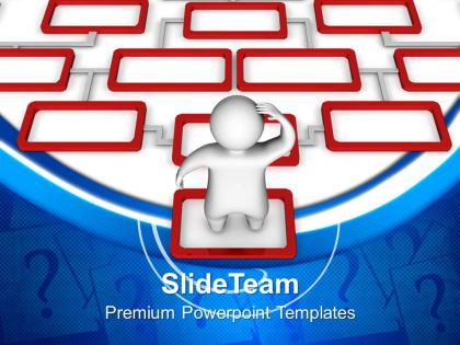 Puzzle pieces powerpoint templates 3d man confused business ppt