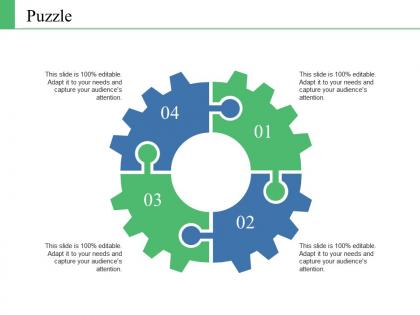 Puzzle ppt infographics grid