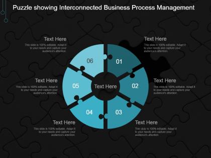 Puzzle showing interconnected business process management ppt ideas