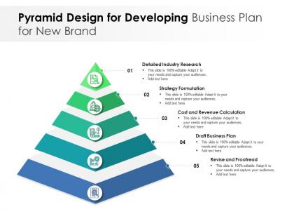 Pyramid design for developing business plan for new brand