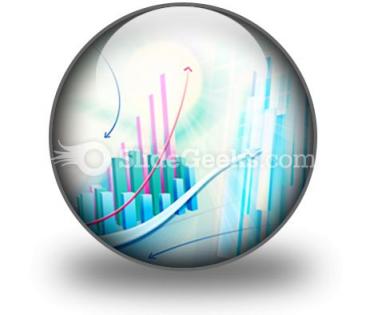 Abstract business graph powerpoint icon c