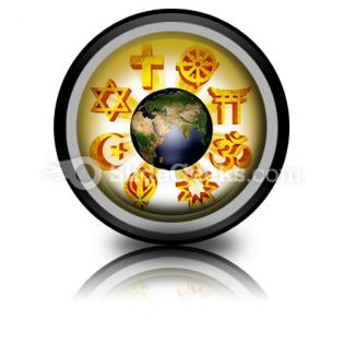 Earth religious symbols powerpoint icon cc