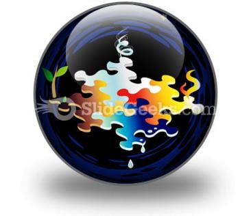 Four elements of nature powerpoint icon c