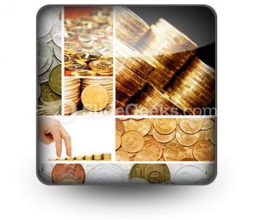 Gold and old coins powerpoint icon s