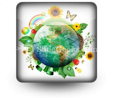 Green nature earth powerpoint icon s
