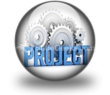 Project with cogs powerpoint icon c