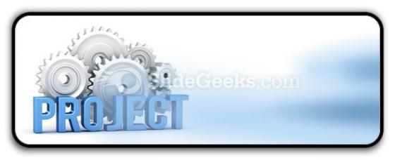 Project with cogs powerpoint icon r
