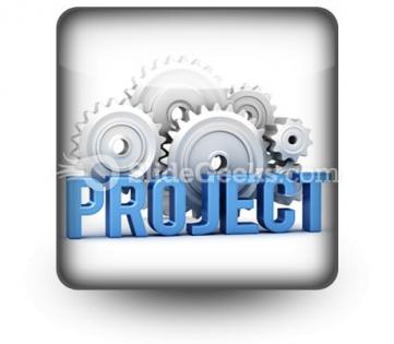 Project with cogs powerpoint icon s
