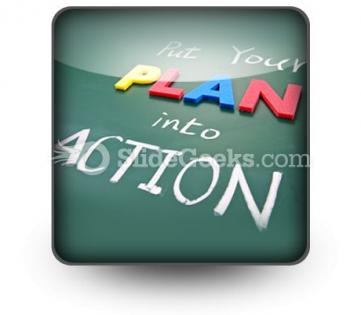 Put your plan into action ppt icon for ppt templates and slides s