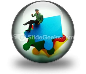 Puzzle pieces business powerpoint icon c
