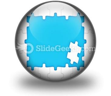 Puzzle pieces frame powerpoint icon c