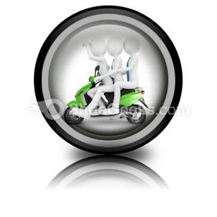 Team on the scooter powerpoint icon cc