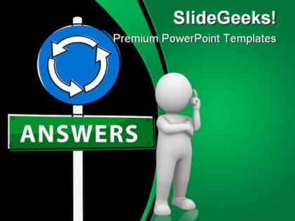 Answers signpost business powerpoint templates and powerpoint backgrounds 0511