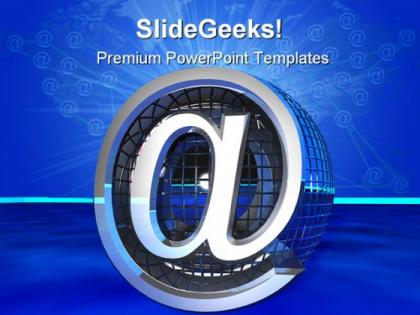 At symbol internet powerpoint templates and powerpoint backgrounds 0311