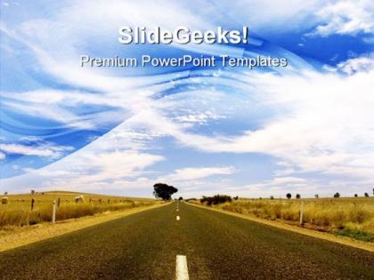 Australian road travel powerpoint templates and powerpoint backgrounds 0811