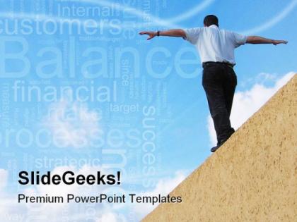 Balance business success powerpoint templates and powerpoint backgrounds 0811