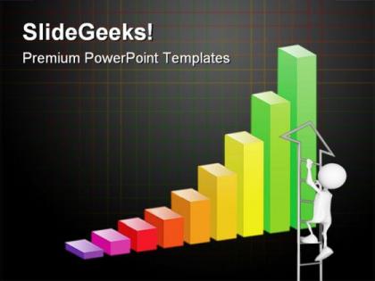 Bar graph business powerpoint backgrounds and templates 0111