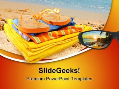 Beach fun holidays powerpoint templates and powerpoint backgrounds 0411