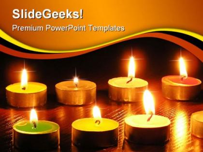 Beautiful candles festival powerpoint templates and powerpoint backgrounds 0411