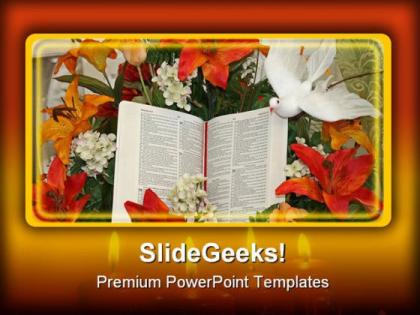 Bible and dove religion powerpoint templates and powerpoint backgrounds 0411