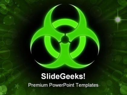 Biohazard symbol powerpoint templates and powerpoint backgrounds 0511