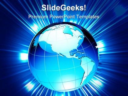 Blue abstract background globe powerpoint templates and powerpoint backgrounds 0511