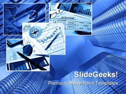 Blue business collage business powerpoint templates and powerpoint backgrounds 0211