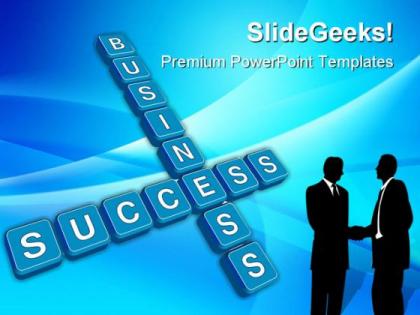Business concept crossword success powerpoint templates and powerpoint backgrounds 0411