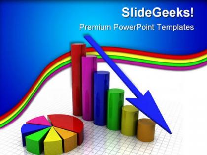 Business graph loss finance powerpoint templates and powerpoint backgrounds 0411