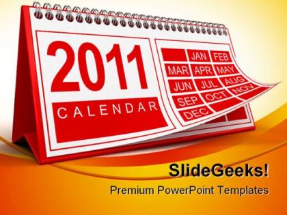 Calendar 2011 future powerpoint backgrounds and templates 0111