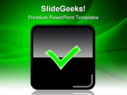 Check glossy web icon symbol powerpoint templates and powerpoint backgrounds 0411