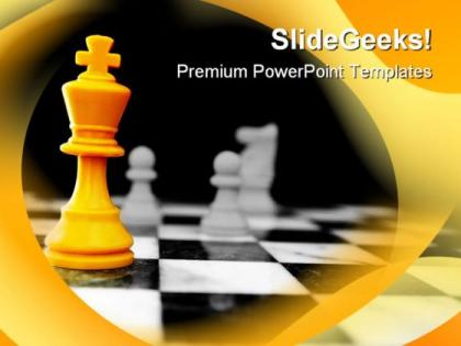 Chess king game powerpoint templates and powerpoint backgrounds 0211
