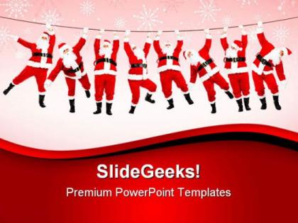 Christmas santa festival powerpoint templates and powerpoint backgrounds 0611