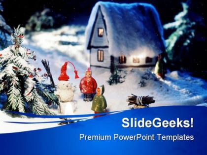 Christmas scene abstarct powerpoint templates and powerpoint backgrounds 0511