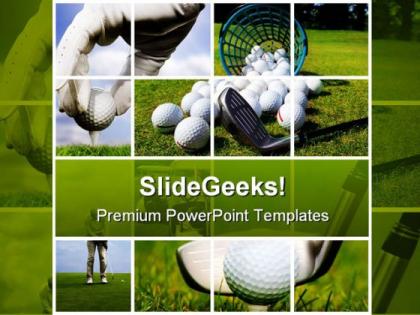 Collage of golf sports powerpoint templates and powerpoint backgrounds 0411