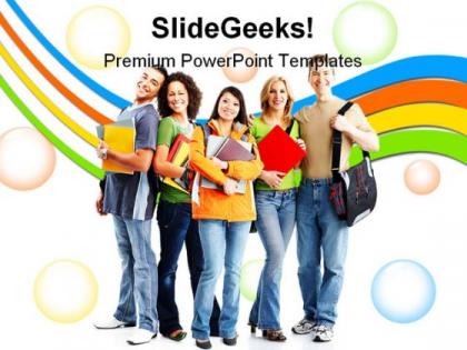 Collage students education powerpoint backgrounds and templates 1210