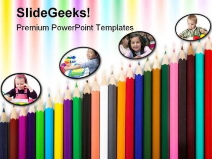 Color pencils art powerpoint templates and powerpoint backgrounds 0611