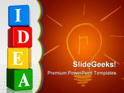 Colored idea with cubes shapes powerpoint templates and powerpoint backgrounds 0311