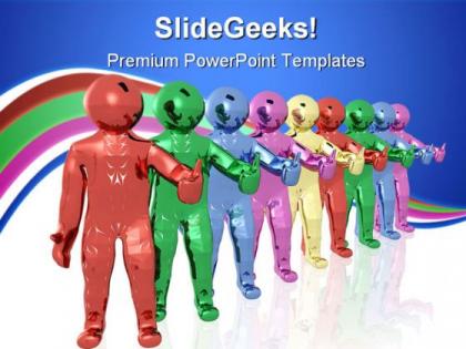 Colored team business powerpoint templates and powerpoint backgrounds 0711