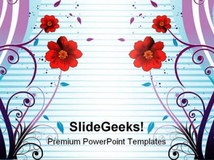 Colorful flowers abstract powerpoint templates and powerpoint backgrounds 0511