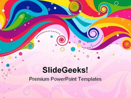 Colorful wave abstract powerpoint templates and powerpoint backgrounds 0311