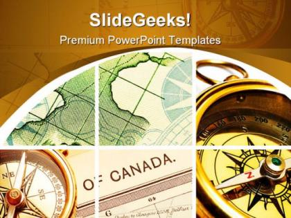 Compass and map collage geographical powerpoint templates and powerpoint backgrounds 0611