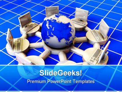 Concept of internet global powerpoint templates and powerpoint backgrounds 0211