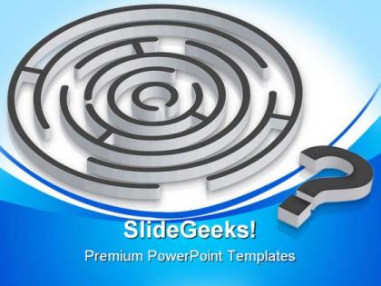 Confusion maze business powerpoint templates and powerpoint backgrounds 0811