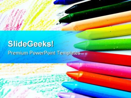 Crayons art education powerpoint templates and powerpoint backgrounds 0611