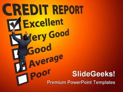 Credit report business powerpoint templates and powerpoint backgrounds 0211