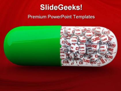 Cure capsule medical powerpoint backgrounds and templates 1210