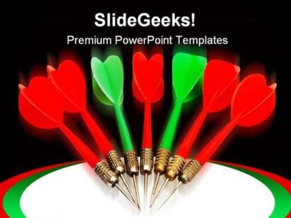 Dart arrows business powerpoint templates and powerpoint backgrounds 0611