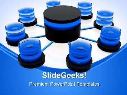 Database structure network business powerpoint templates and powerpoint backgrounds 0411